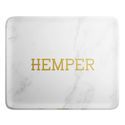 Lyxig rullbricka i vit marmor (Hemper)