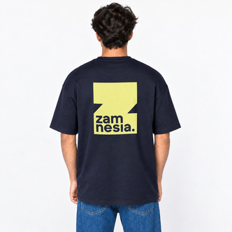 T-shirt navy - yellow logo Zamnesia