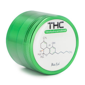 Metallkvarn Black Leaf THC (4 delar)