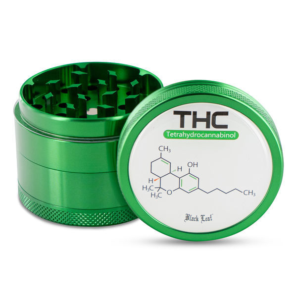 Metallkvarn Black Leaf THC (4 delar)