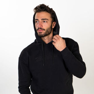 Zamnesia-broderad hoodie | svart