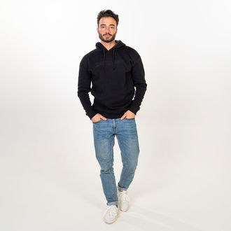 Zamnesia-broderad hoodie | svart