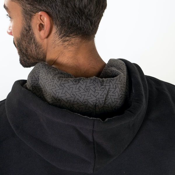 Zamnesia-broderad hoodie | svart