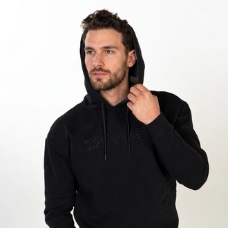 Zamnesia-broderad hoodie | svart
