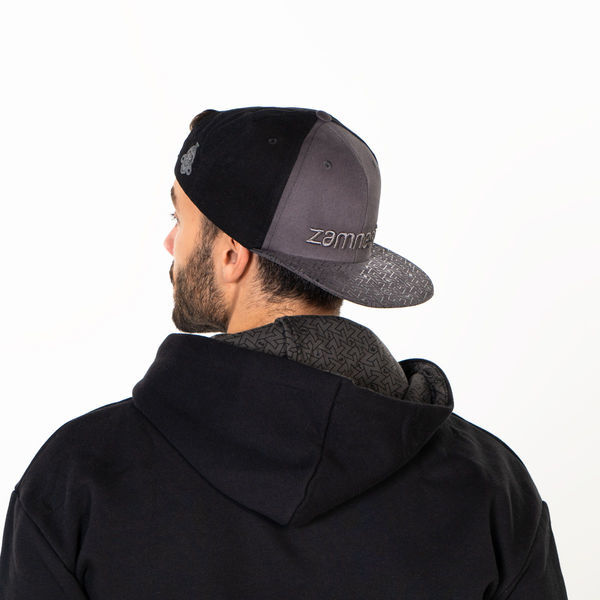 Zamnesia snapback-keps grå