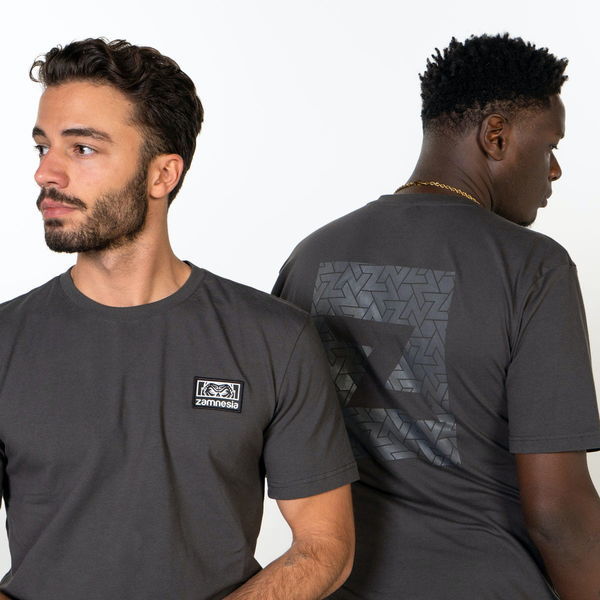 Zamnesia Icon T-shirt med grafiskt tryck | Grå