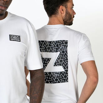 Zamnesia ikon T-shirt med tryck | vit