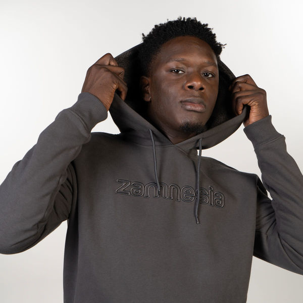 Zamnesia-broderad hoodie | grå