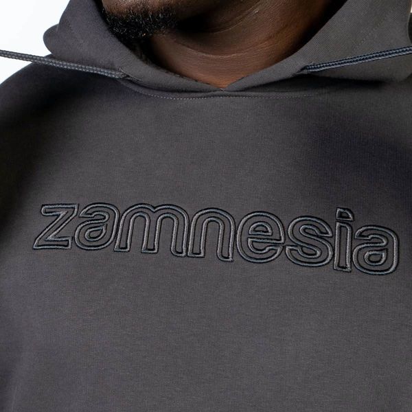 Zamnesia-broderad hoodie | grå