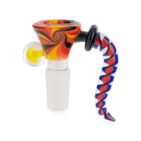 Glaskopp med swirl (Black Leaf) 14,5