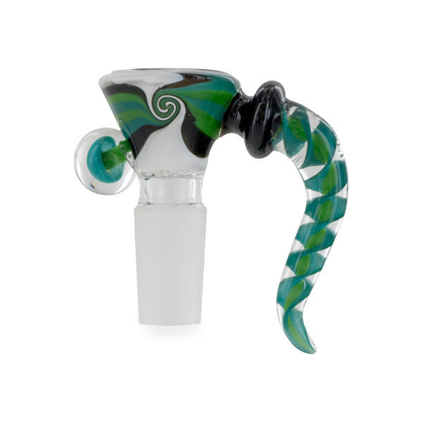 Glaskopp med swirl (Black Leaf) 14,5