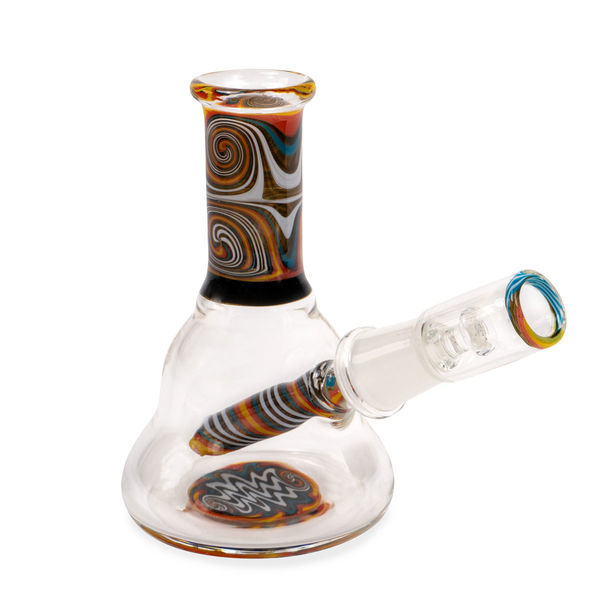 Mini oljebong i orange swirl (Black Leaf)
