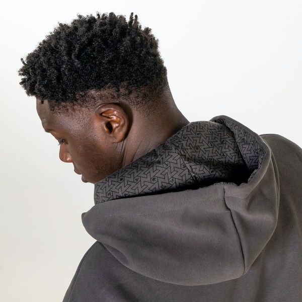 Zamnesia hoodie med präglad logga | Grå