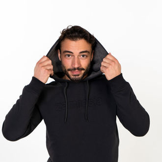 Zamnesia hoodie med präglad logga | svart