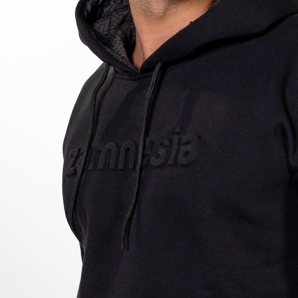 Zamnesia hoodie med präglad logga | svart
