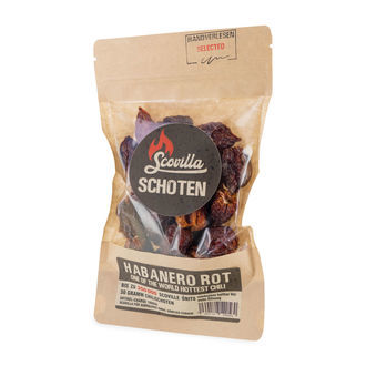 Torkade r&ouml;da habanerochilis (Scovilla)