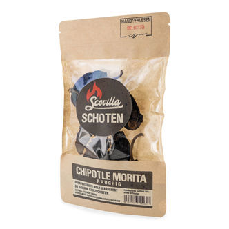 Torkade chipotle morita-chilifrukter (Scovilla)