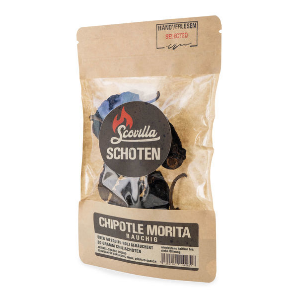 Torkade chipotle morita-chilifrukter (Scovilla)