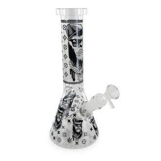 Glow in the Dark Gorilla trippeltjock bong som lyser i mörkret
