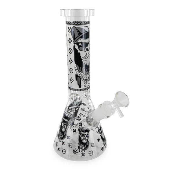 Glow in the Dark Gorilla trippeltjock bong som lyser i mörkret