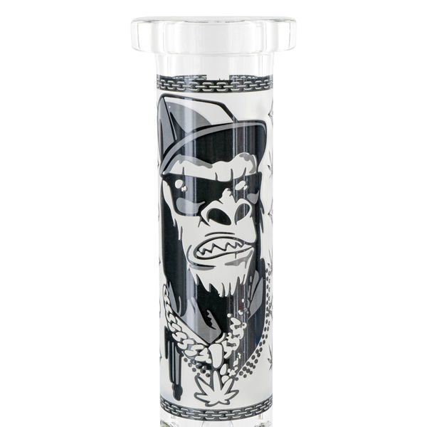 Glow in the Dark Gorilla trippeltjock bong som lyser i mörkret