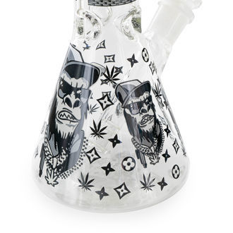 Glow in the Dark Gorilla trippeltjock bong som lyser i mörkret