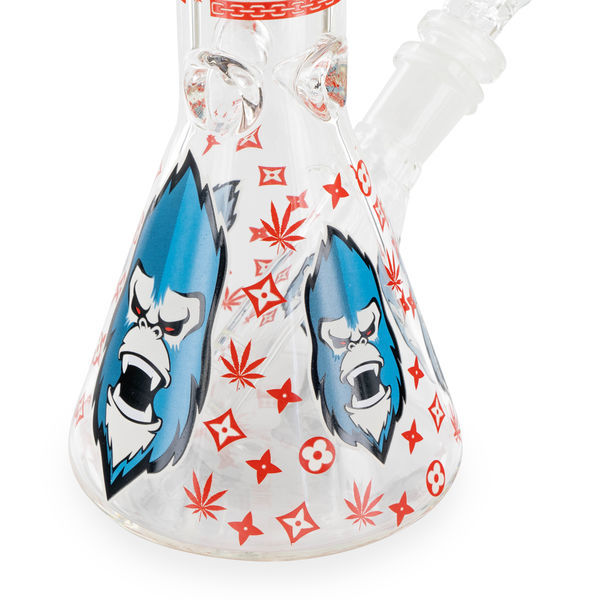 Glow in the Dark Gorilla trippeltjock bong som lyser i mörkret