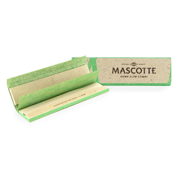 Mascotte Hemp Combi rullpapper i slimformat + filtertips