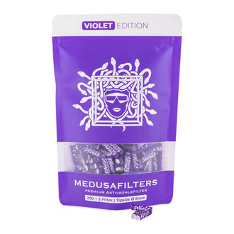 Aktivt kol-filtertips i violett (Medusafilters)