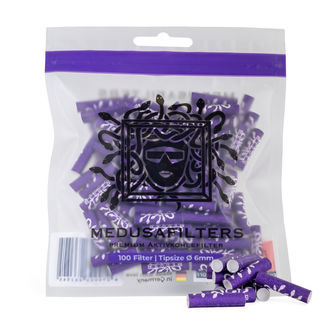 Aktivt kol-filtertips i violett (Medusafilters)