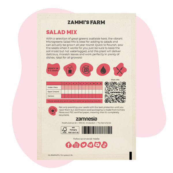 Microgreens salladsmix (Lactuca sativa) frön