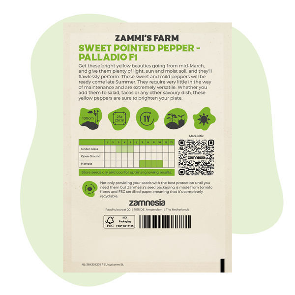 Söt spetsig paprika Palladio F1 (Capsicum annuum) frön
