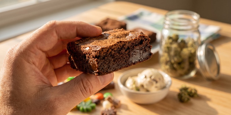 Cannabisinfunderade &auml;tbara produkter