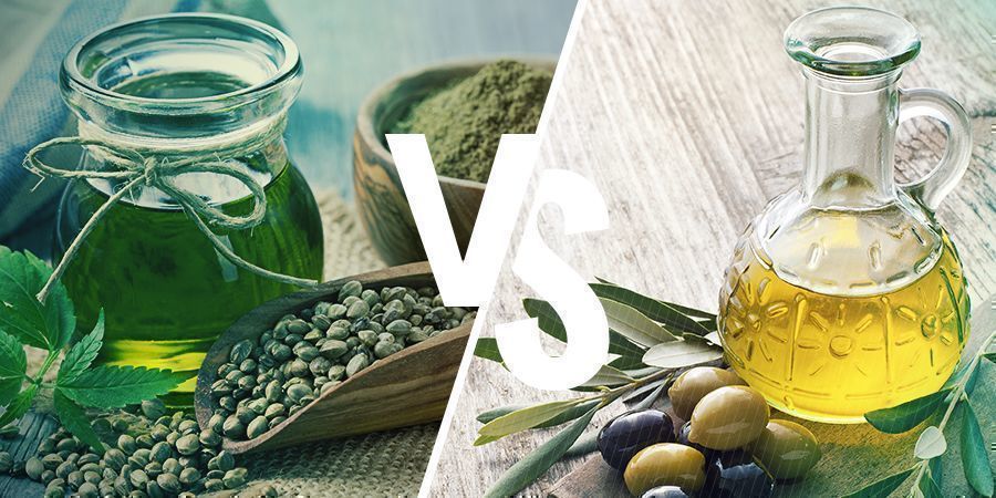 Hampfröolja vs olivolja CBD HEMP SEED OIL VS OLIVE OIL