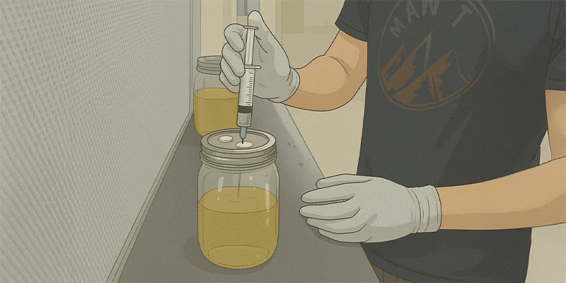 4. Inokulera din burk 4. Inoculate your jar