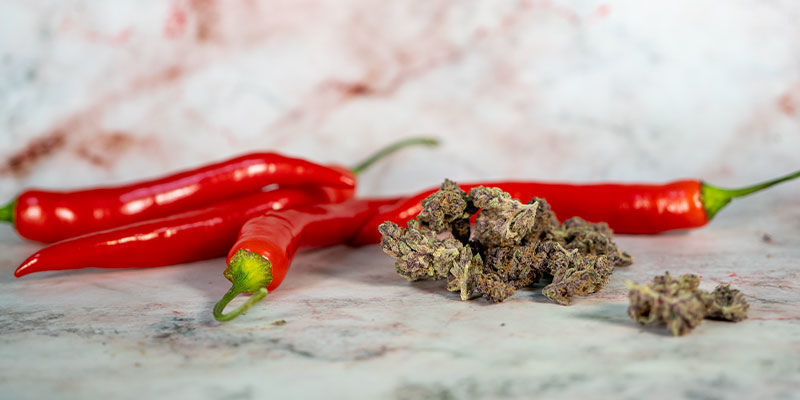 Variation: Cannabisinfuserad chiliolja Variation: Cannabis-infused chilli oil