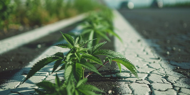 Mot mållinjen med cannabis Crossing The Cannabis Finish Line