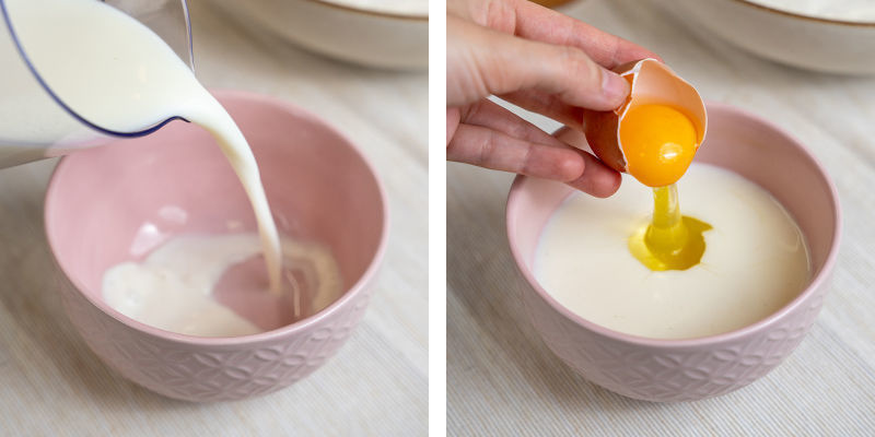 I en separat skål vispar du ihop 240 ml mjölk, 1 ägg och 1–2 msk smält cannasmör eller canna-olja. In A Separate Bowl, Whisk Together 240 Ml Of Milk, 1 Egg, And 1–2 Tbsp Of Melted Cannabutter Or Canna-Oil.