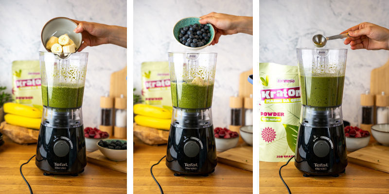 Mixa i korta pulser tills allt går ihop. Pulse the mixture in the blender until combined.