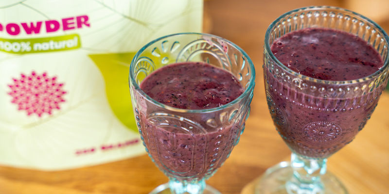 Blå kratom-smoothie Blå kratom-smoothie
