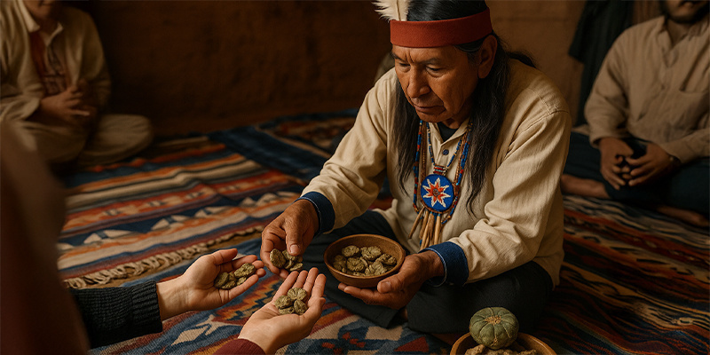 Allmänna peyotedoser som observerats vid traditionell användning Allmänna peyotedoser som observerats vid traditionell användning