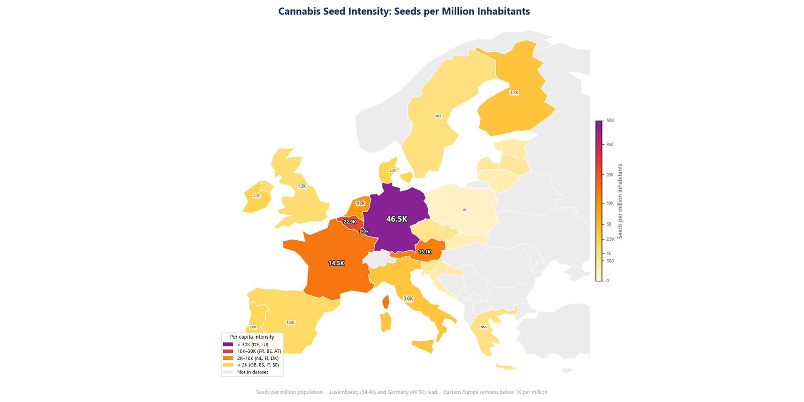 Karta över europeisk cannabiskultur för konsumtion Karta över europeisk cannabiskultur för konsumtion