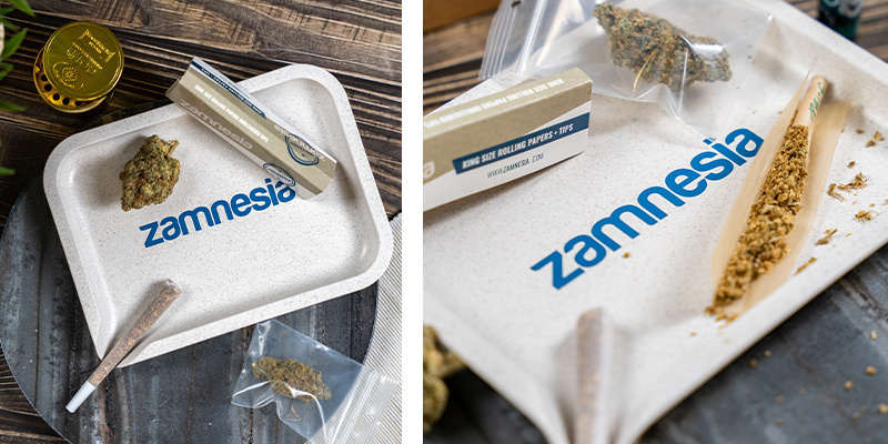 Rullbricka i hampa, liten (Zamnesia) Hemp Rolling Tray Small (Zamnesia)