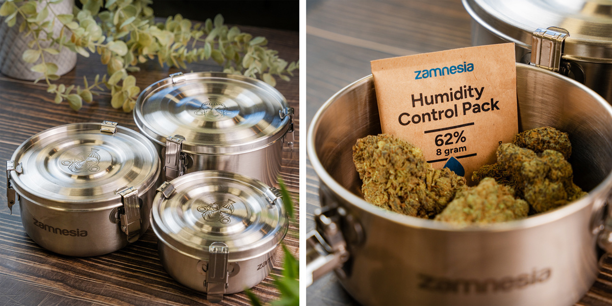 Curing Container – Zamnesia: Bevara arom, styrka och kvalitet Curing Container - Zamnesia: Lock in Aroma, Potency & Quality
