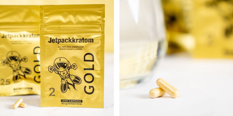 Jetpackkratom Gold Extract - kapslar Jetpackkratom Gold Extract - Capsules