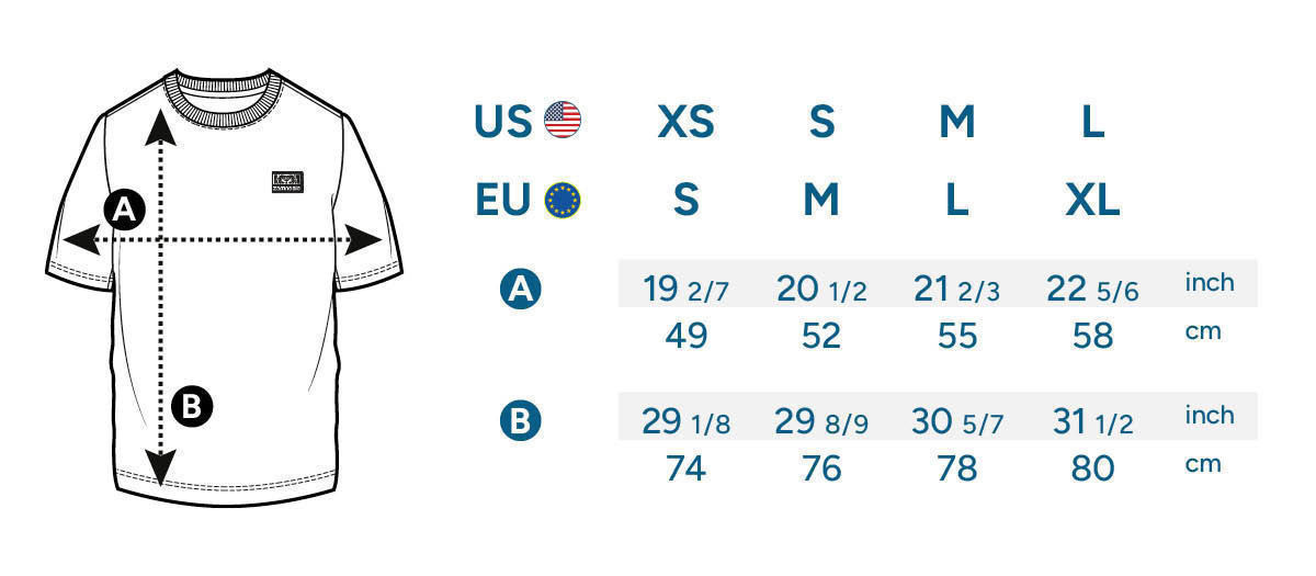 Zamnesia Icon Graphic T-shirt Size Table Zamnesia Icon Graphic T-Shirt Size table