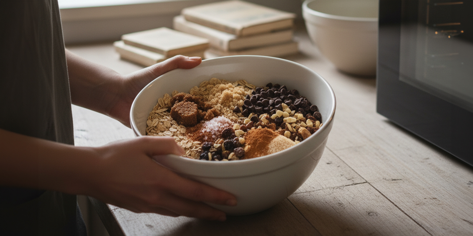 Blanda de torra ingredienserna Combine the dry ingredients