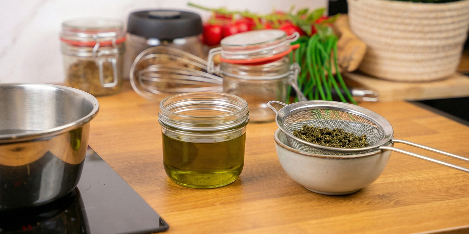 Gör cannabisinfuserad olivolja Gör cannabisinfuserad olivolja