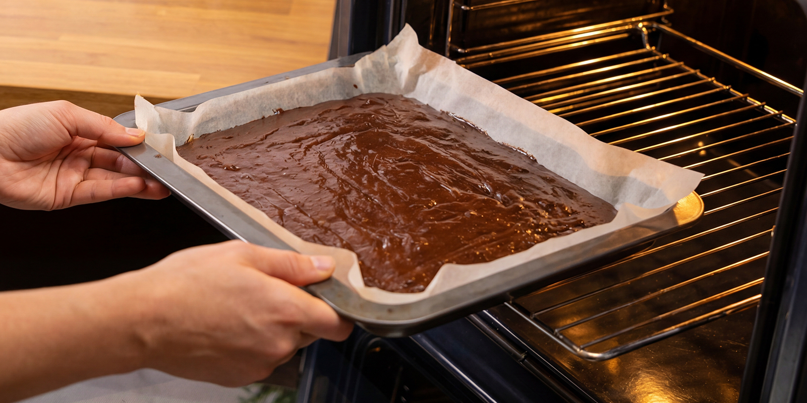 Grädda browniesen Grädda browniesen