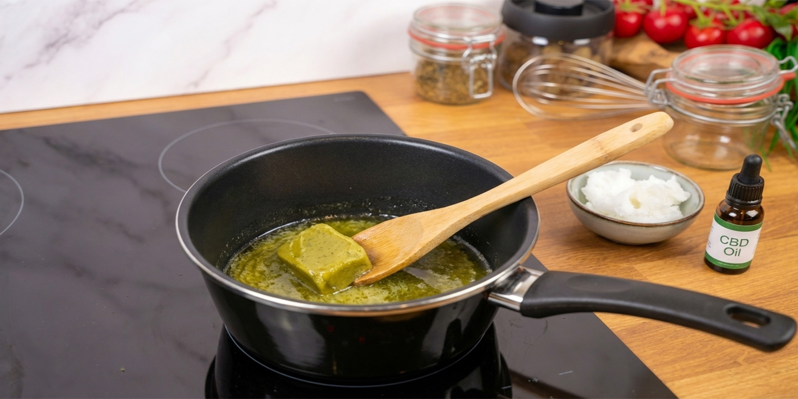 Smält det infuserade smöret Melt the infused butter